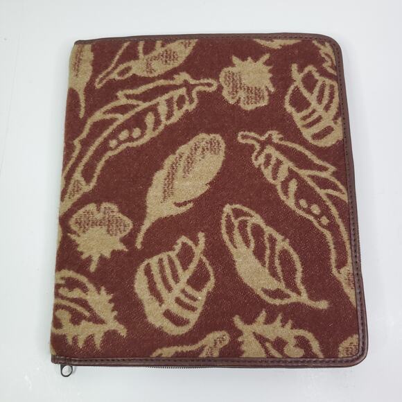 Pendleton Wool rust feather storm- Tablet Case portfolio tablet Cover 9.5x7.5 - Picture 1 of 11